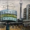 Ölgemälde Kunstwerk online Berlin Weltzeituhr Fernsehturm