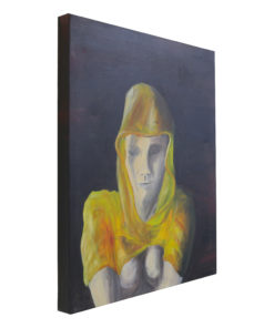 Kunstwerk Frau mit Kopftuch - 50cm breit - 60cm hoch - Künstlerin Silvia E.W.